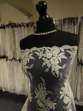 Ivory Beaded Lace - Nicole