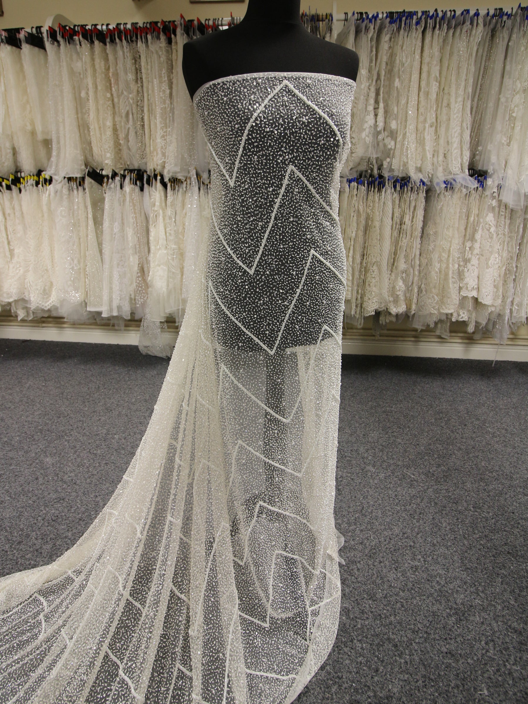 Ivory Beaded Lace - Rowena Ivory Beaded Lace - Rowena