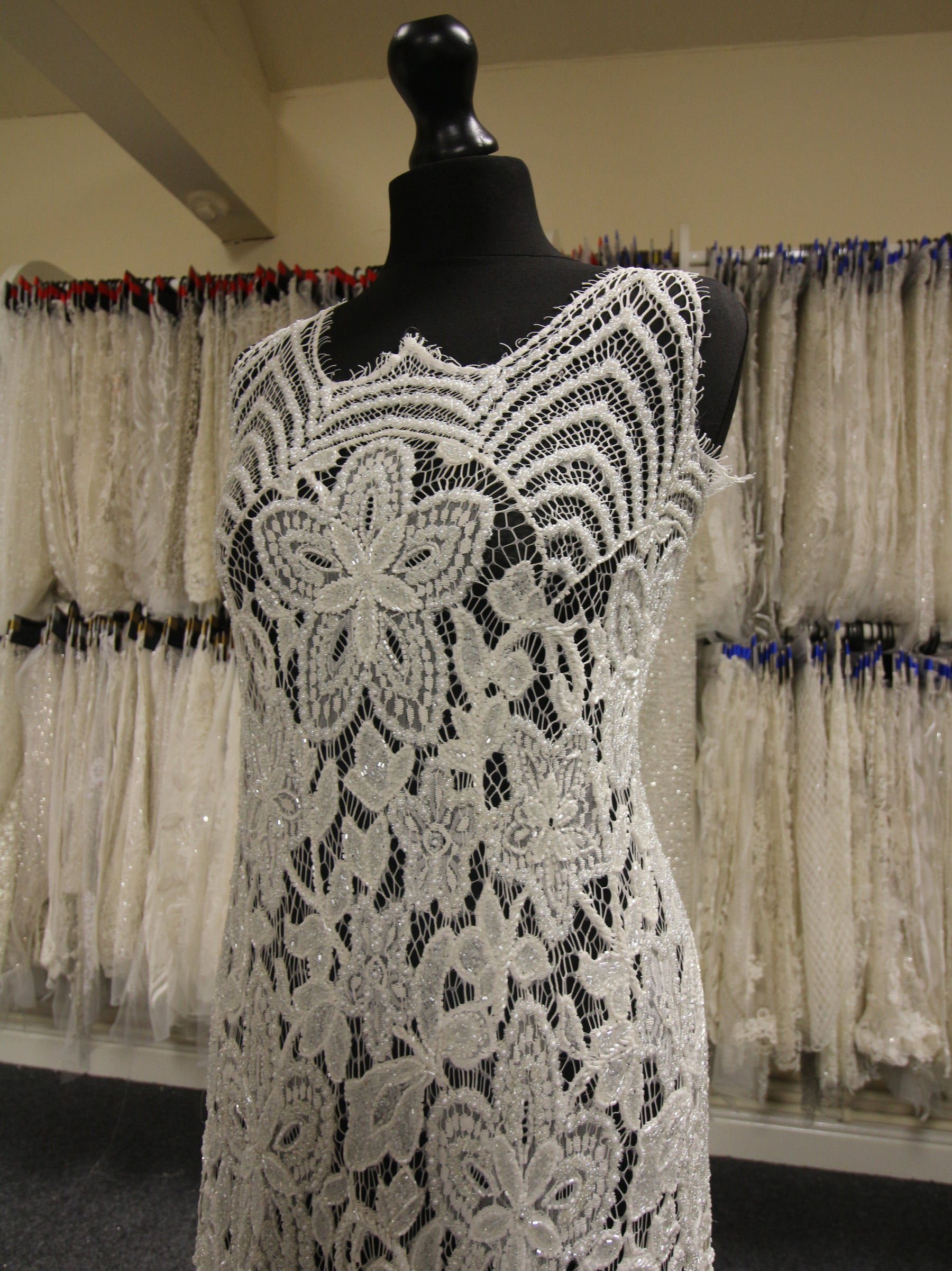 Ivory Beaded Lace - Siobhan