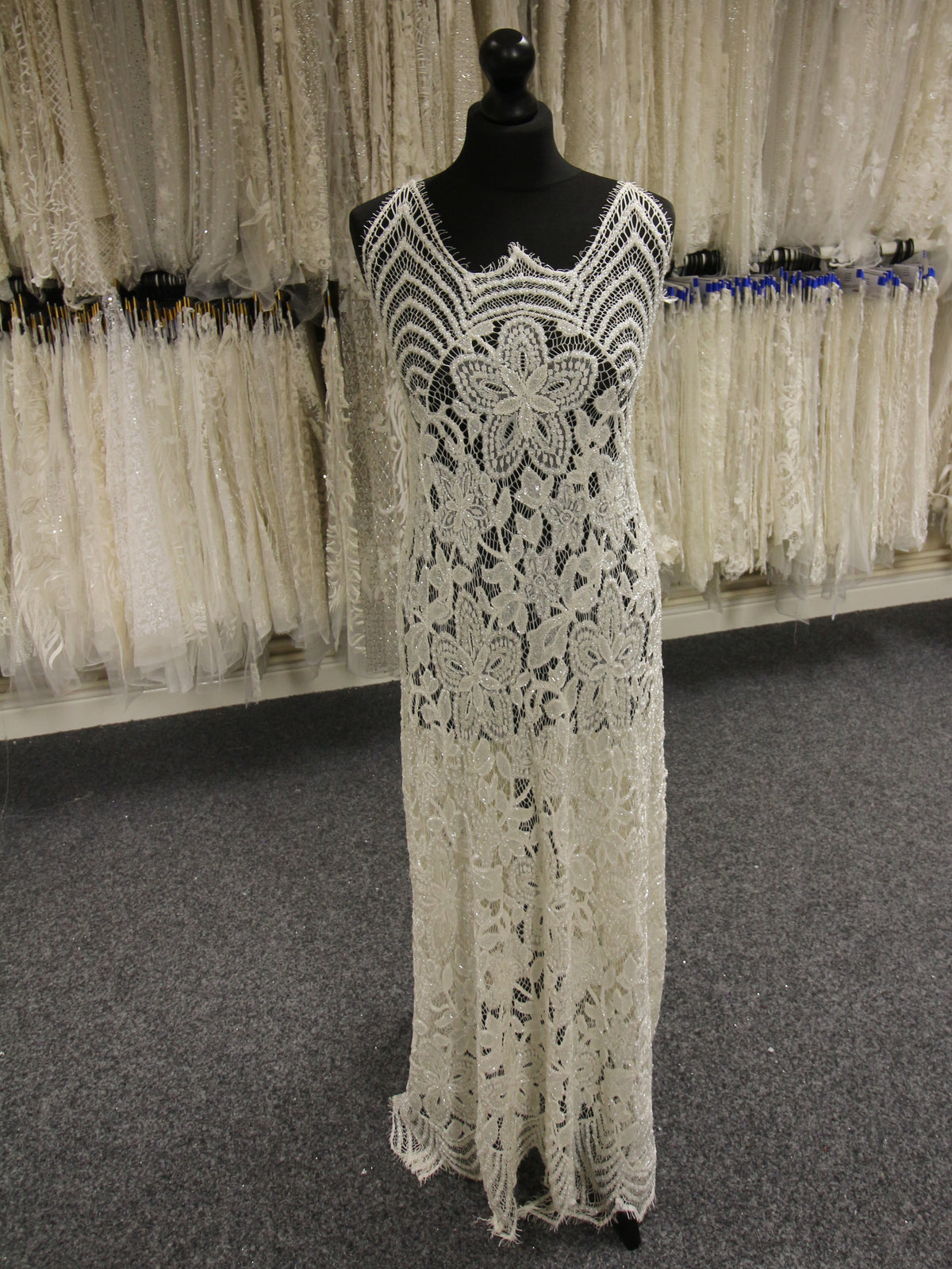 Ivory Beaded Lace - Siobhan