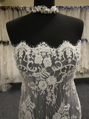 Ivory Hand Beaded Lace - Stassi