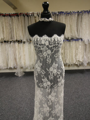 Ivory Hand Beaded Lace - Stassi