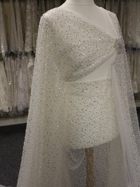 Ivory Sequin, Pearl and Beaded Tulle - Timothia