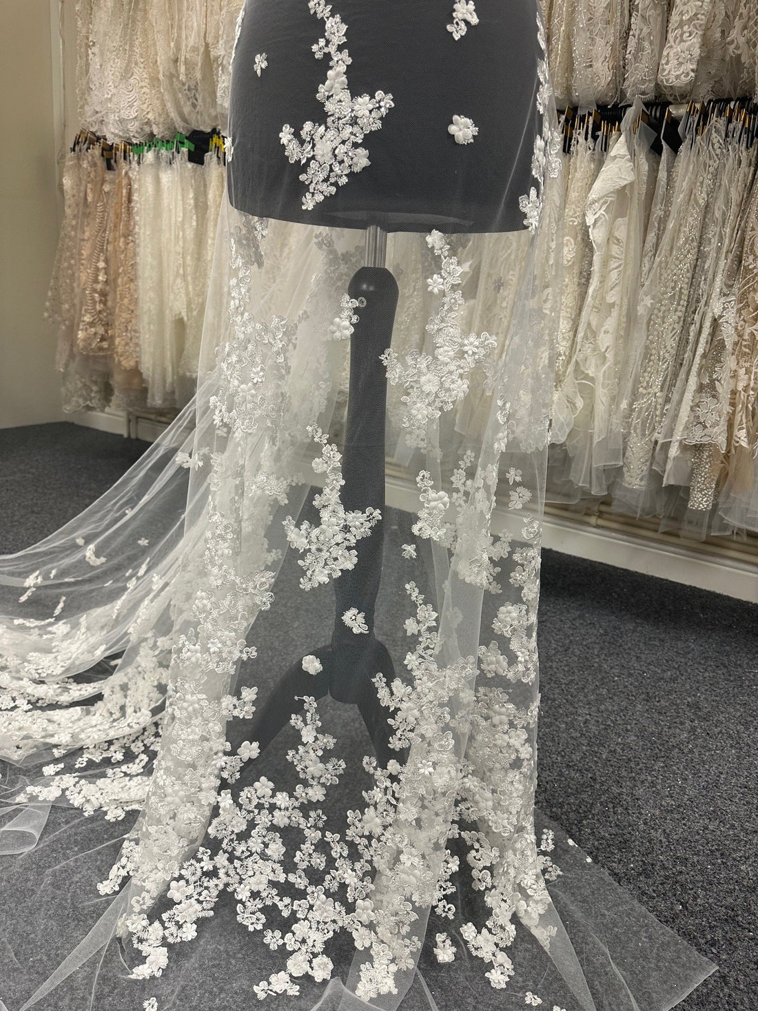 Ivory Embroidered Lace Eb5045