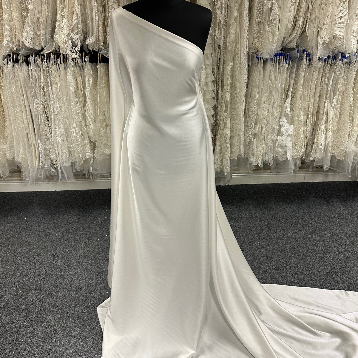 silk charmeuse wedding dress Ivory Polyester Charmeuse Satin
