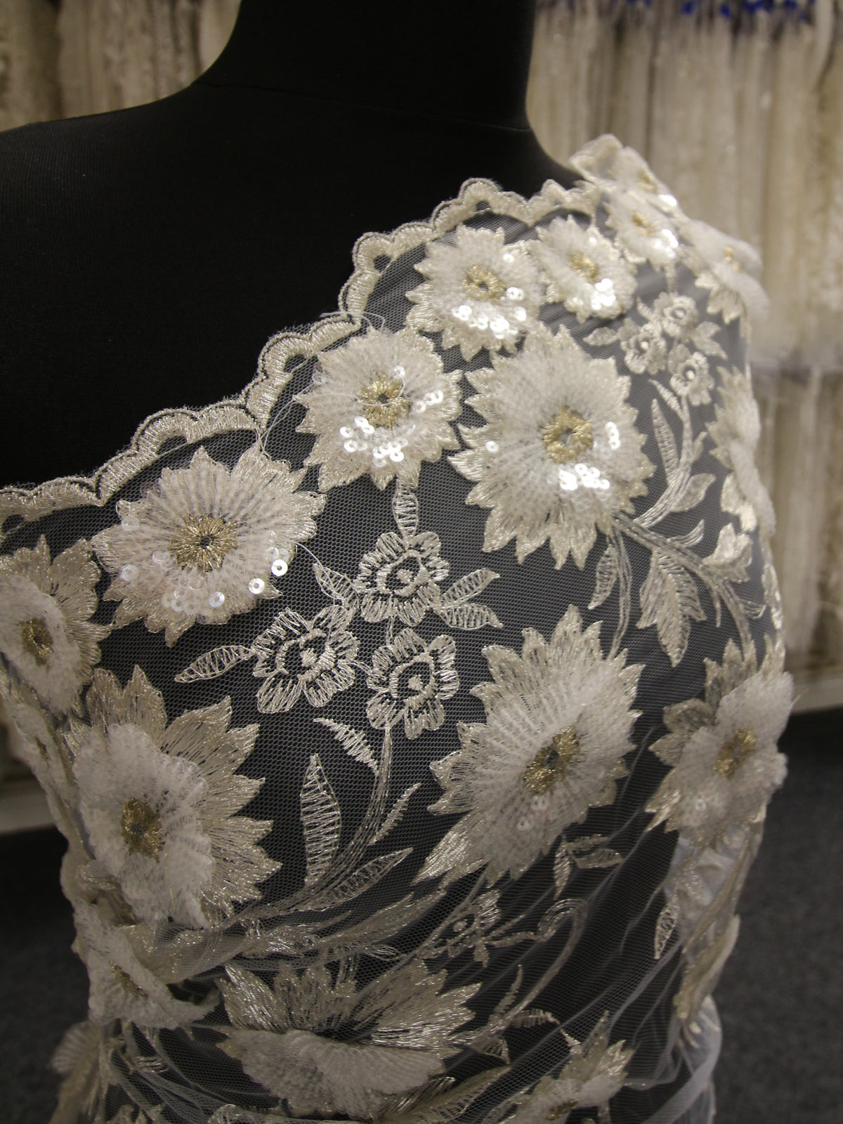 Ivory Sequin Lace - Arvid