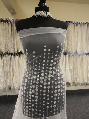 Ivory Beaded Lace - Belkis