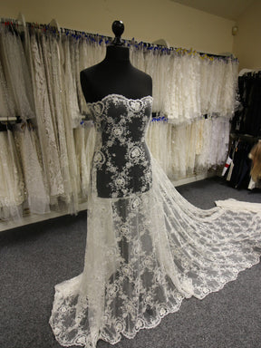 Ivory Embroidered Lace - Caitlin