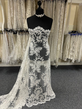 Ivory Beaded Lace - Cara