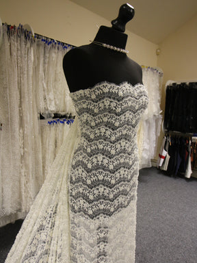 Ivory Beaded Lace - Celine