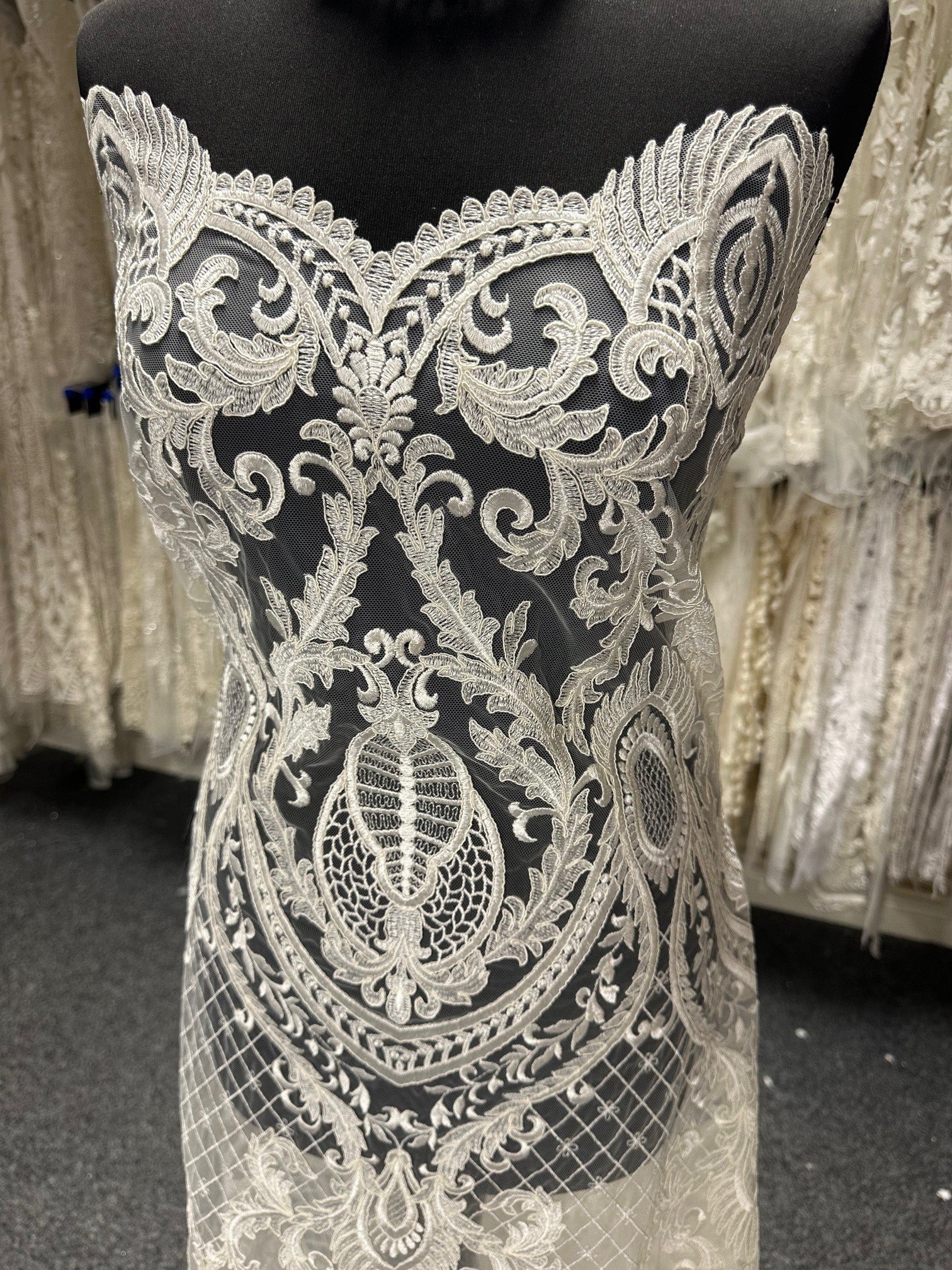 Ivory Corded Lace - Charvi