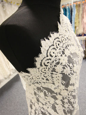 Ivory Beaded and Corded Lace - Constance