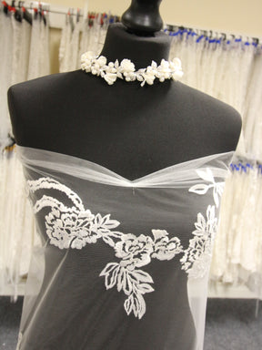 Ivory Embroidered Lace - Cora