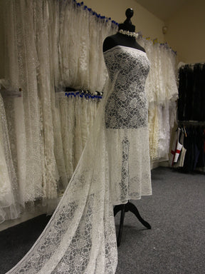 Ivory Raschel Lace - Ezra