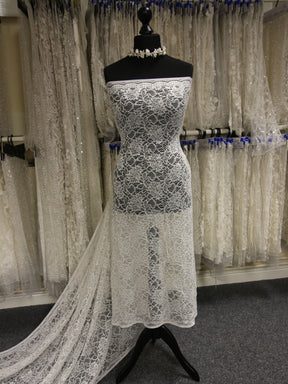 Ivory Raschel Lace - Ezra