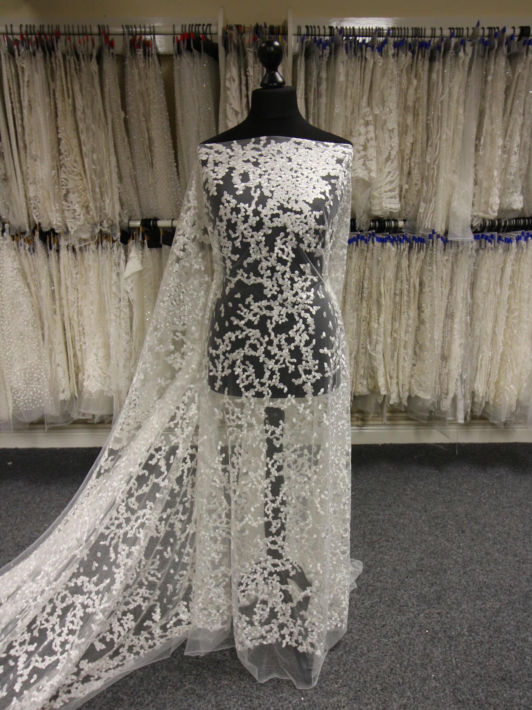 Ivory Embroidered Lace - Farah