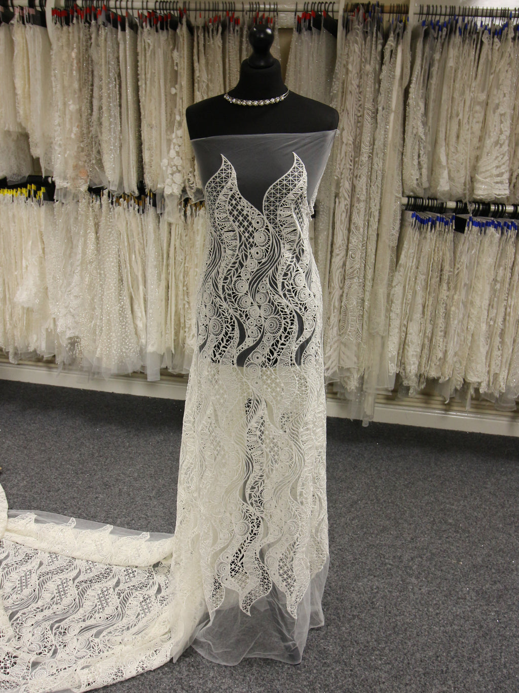 Ivory Embroidered Lace
