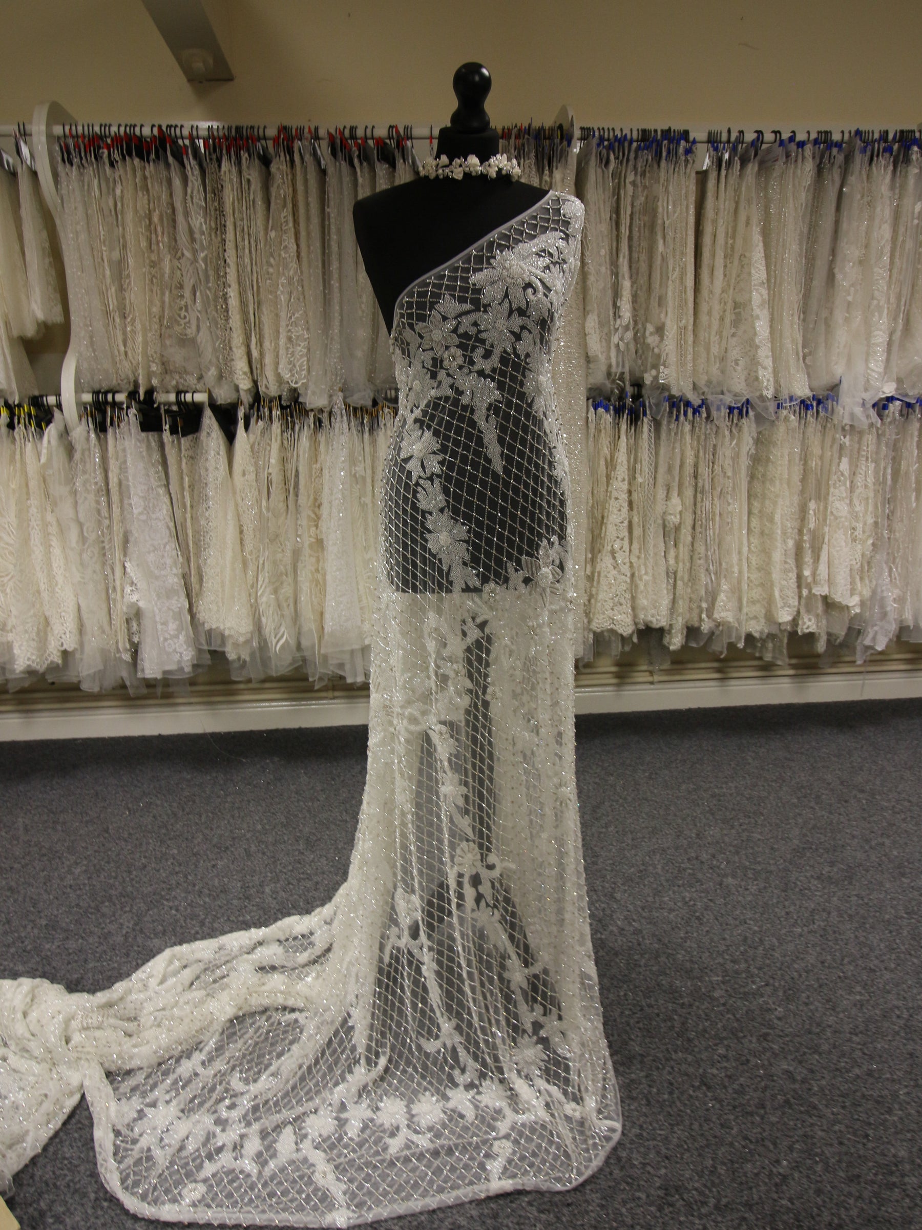 Ivory Beaded Lace - Gwen