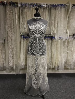 Ivory Embroidered Lace - Hortense