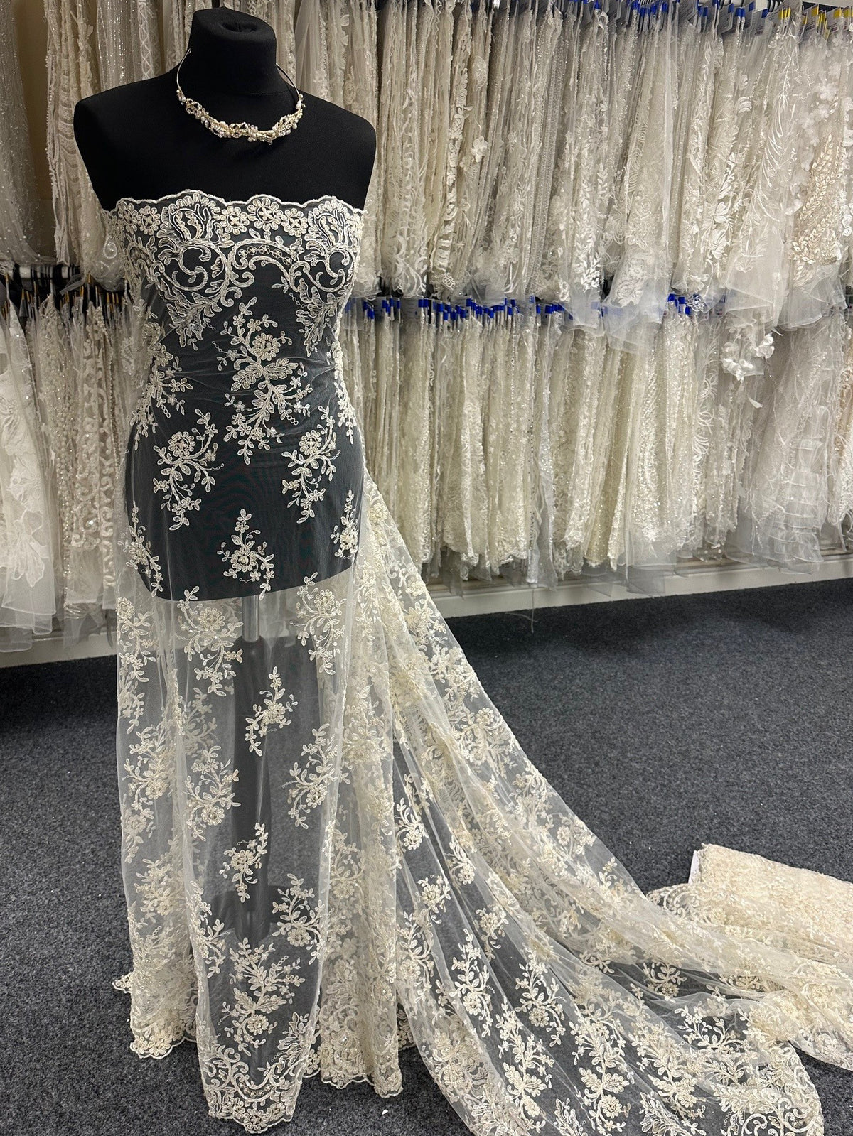 Ivory Beaded Lace - Jessica