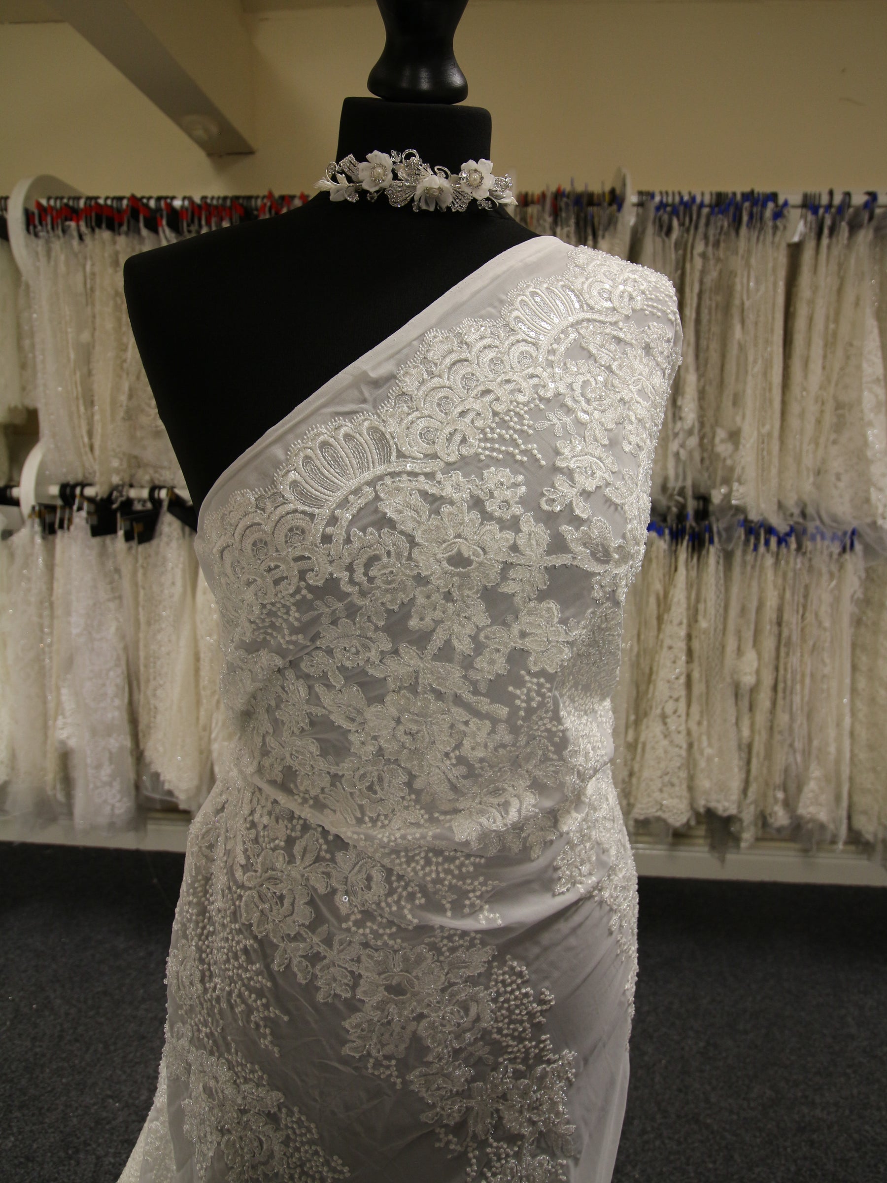 Ivory Beaded Lace - Jolie