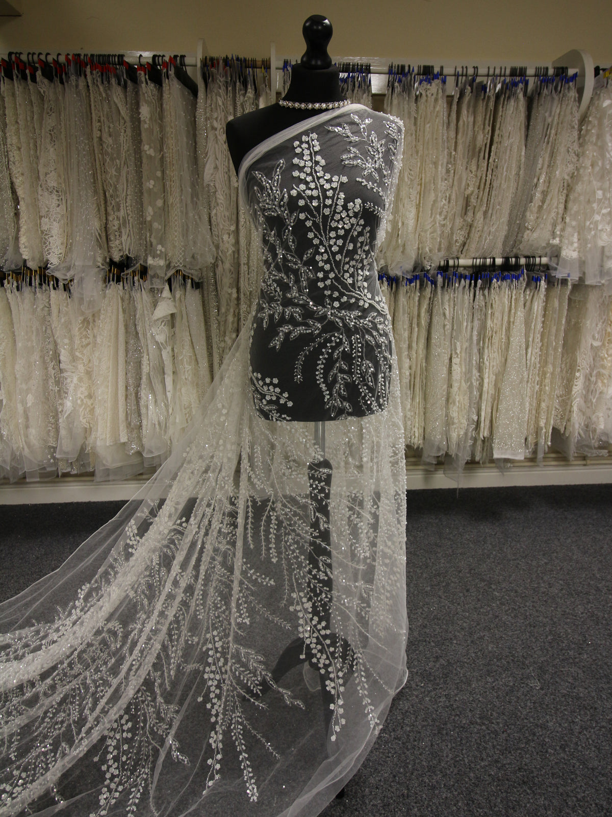 Ivory Beaded Bridal Lace - Jorgella