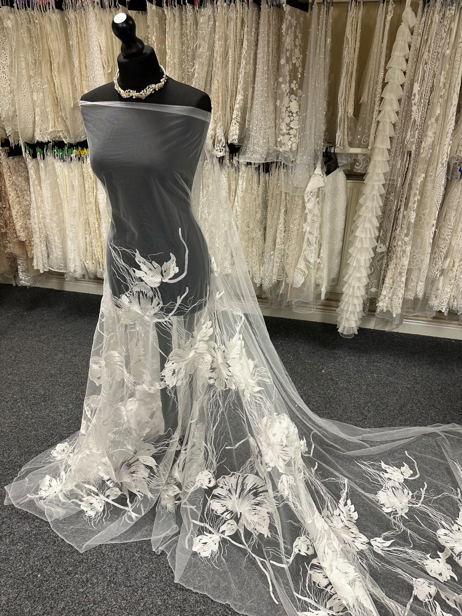 Ivory Embroidered Bridal Lace - Josie Ivory Embroidered Bridal Lace - Josie