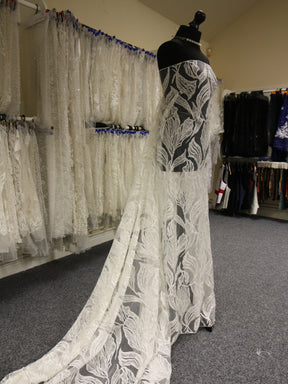 Ivory Embroidered Lace - Journey