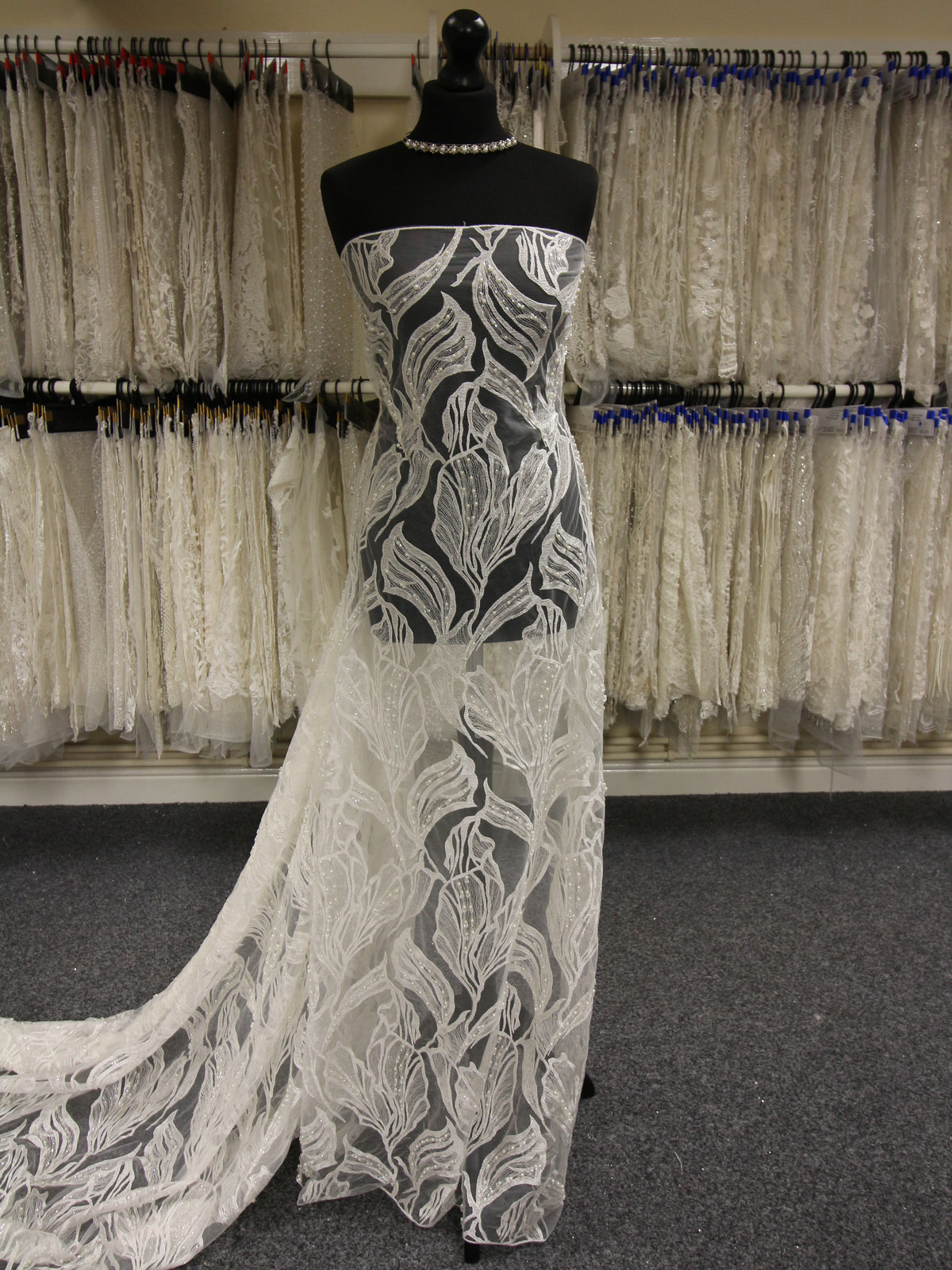 Ivory Embroidered Lace - Journey