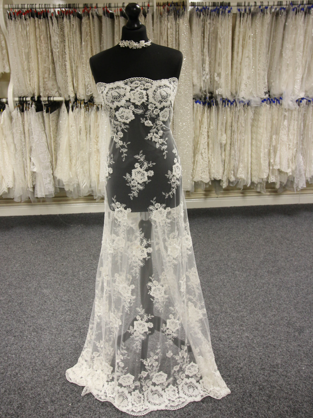 Ivory Beaded Lace - Melinda