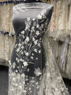 Ivory 3D Embroidered Lace - Milena