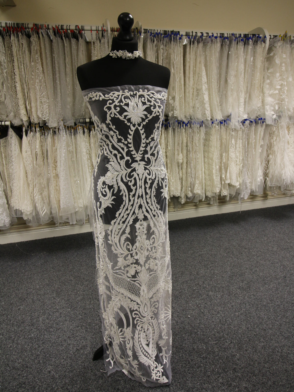 Ivory Embroidered Lace - Secora