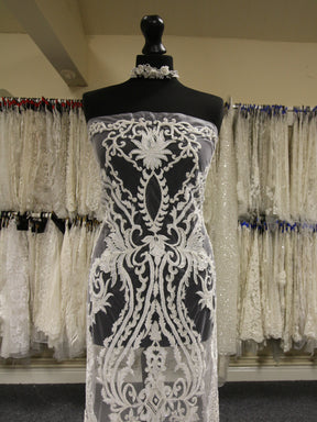 Ivory Embroidered Lace - Secora