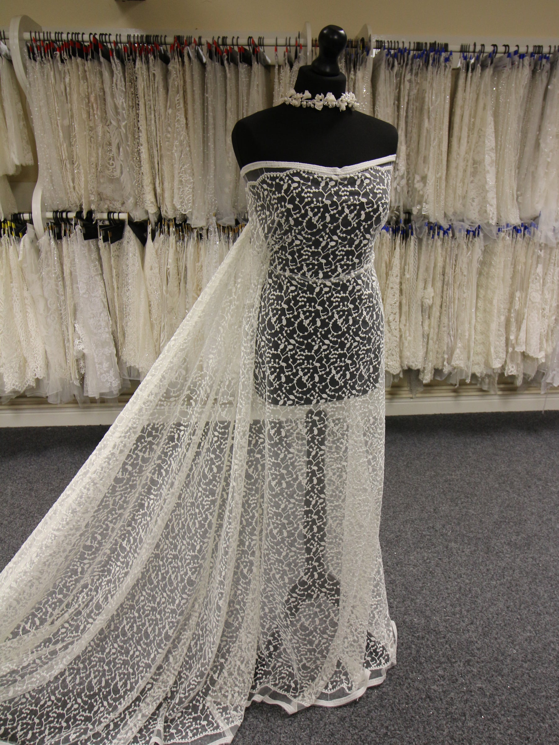 Ivory Embroidered Lace - Sierra