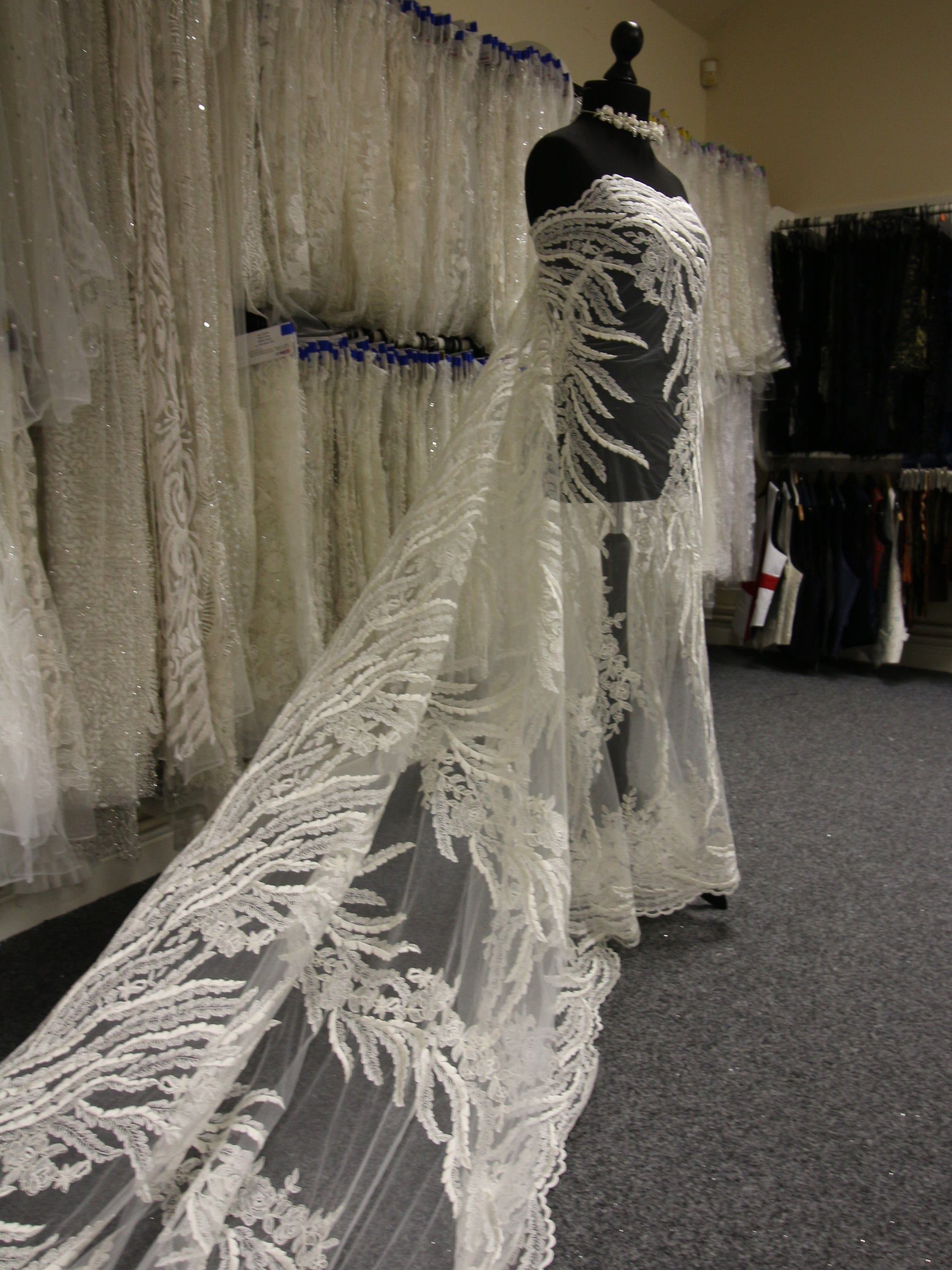Ivory Embroidered Lace - Willow