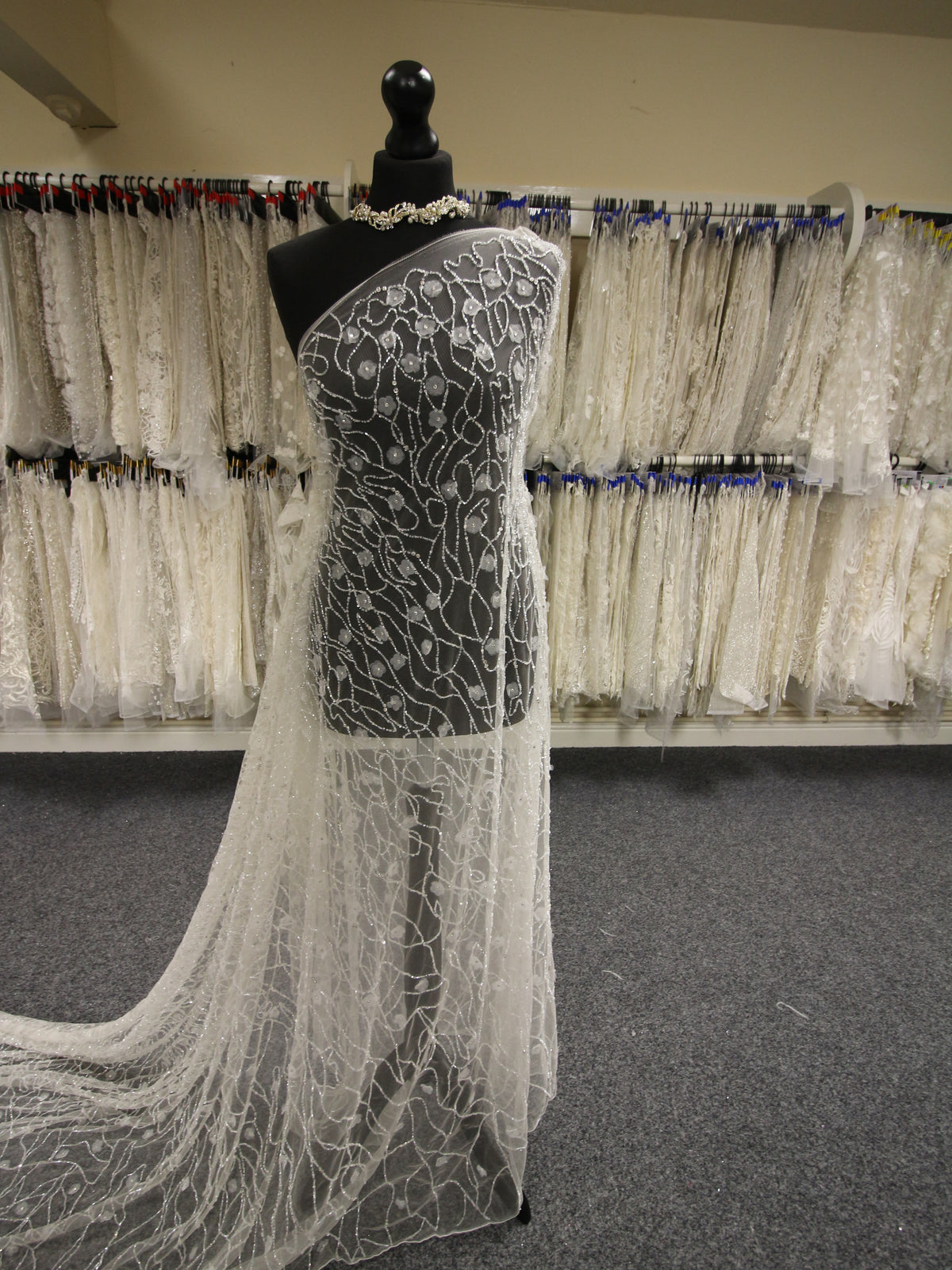 Ivory Beaded Lace - Zundira