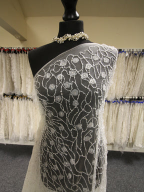 Ivory Beaded Lace - Zundira