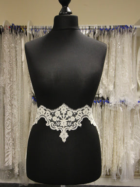 Ivory Beaded Lace Trim Sophia