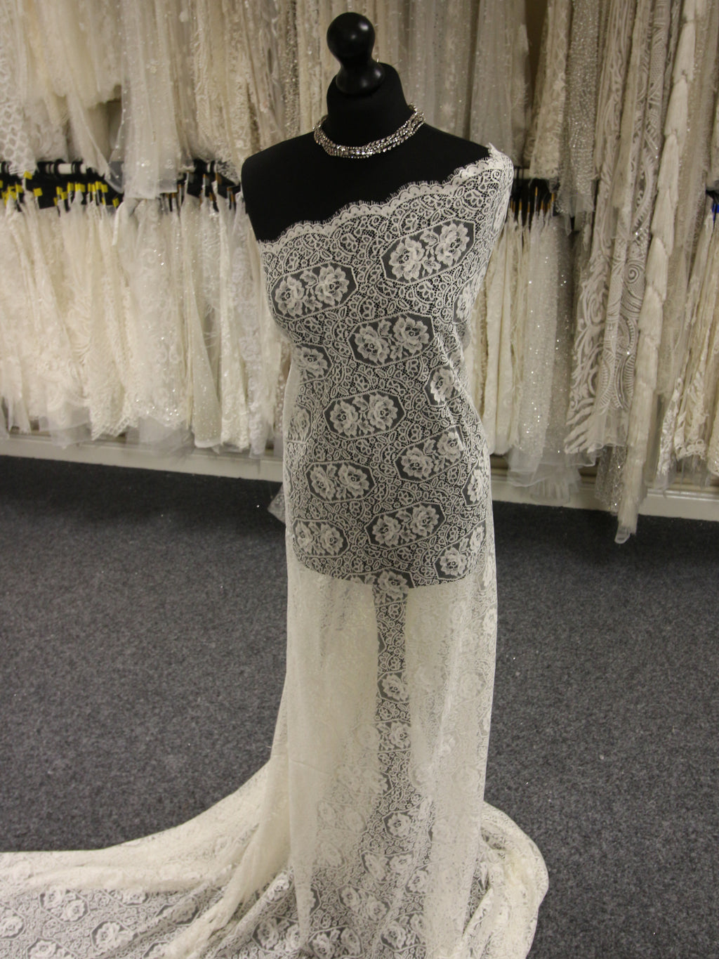 Ivory Chantilly Bridal Fabrics Lace - Cairstine