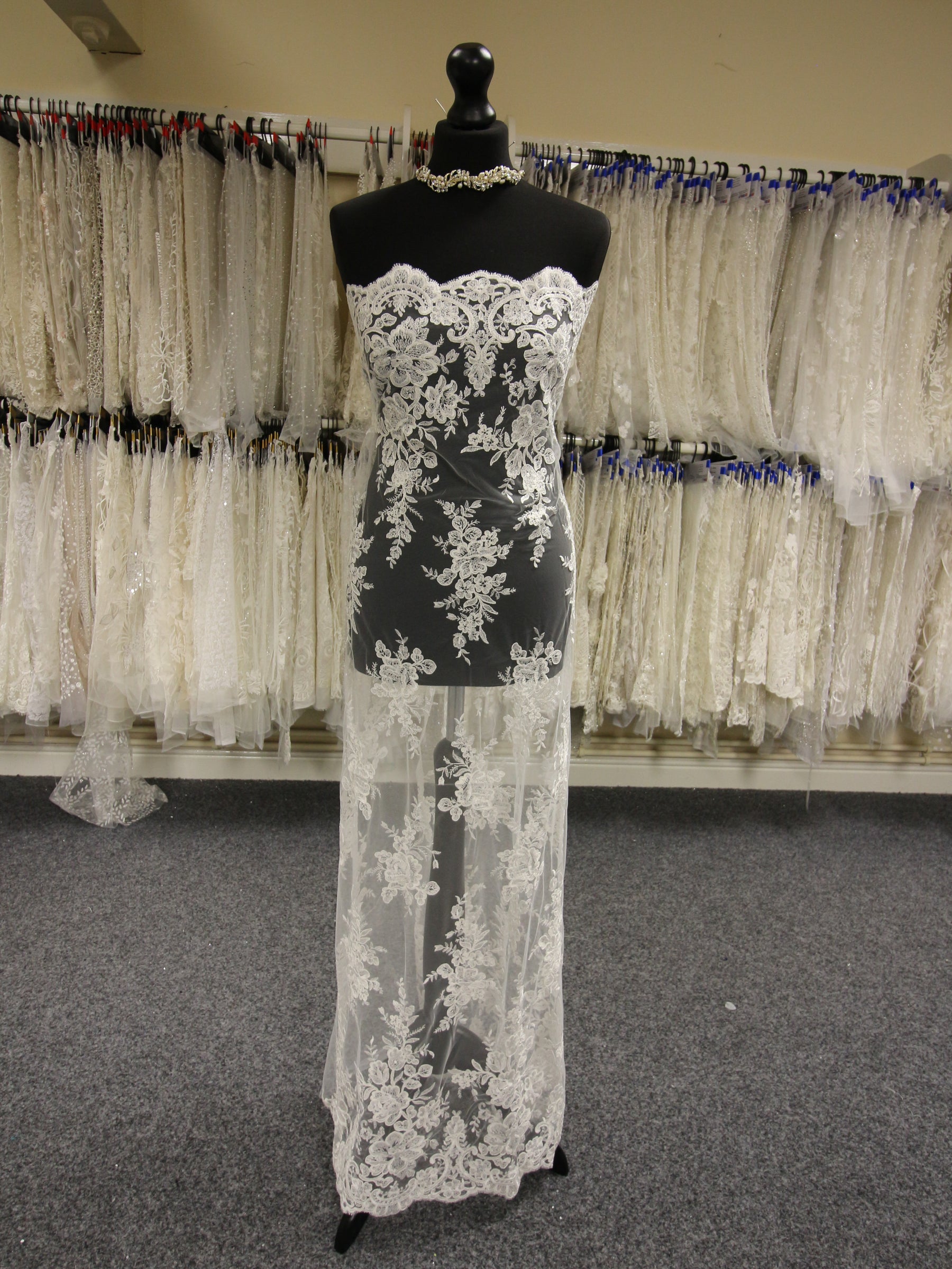 Ivory Corded Embroidery Lace - Aisha