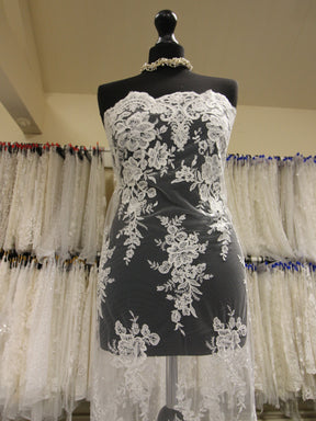 Ivory Corded Embroidery Lace - Aisha
