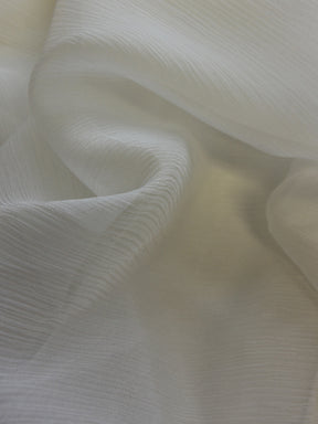 Ivory Silk Crinkled Georgette - Heavenly