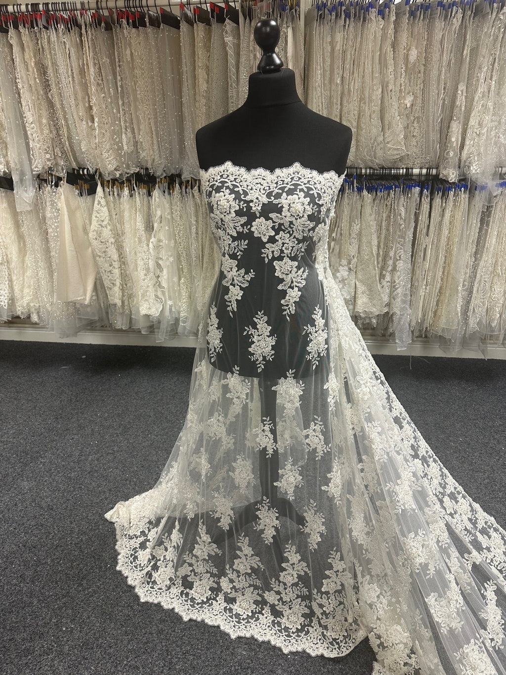 Ivory Beaded Lace - Daisy Ivory Beaded Lace - Daisy