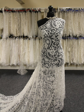 Ivory Beaded Lace - Amara