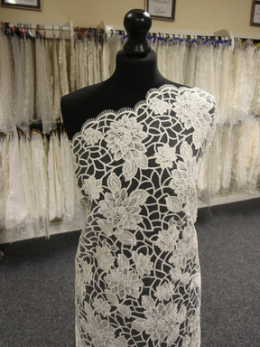 Ivory Embroidered Lace - Annika