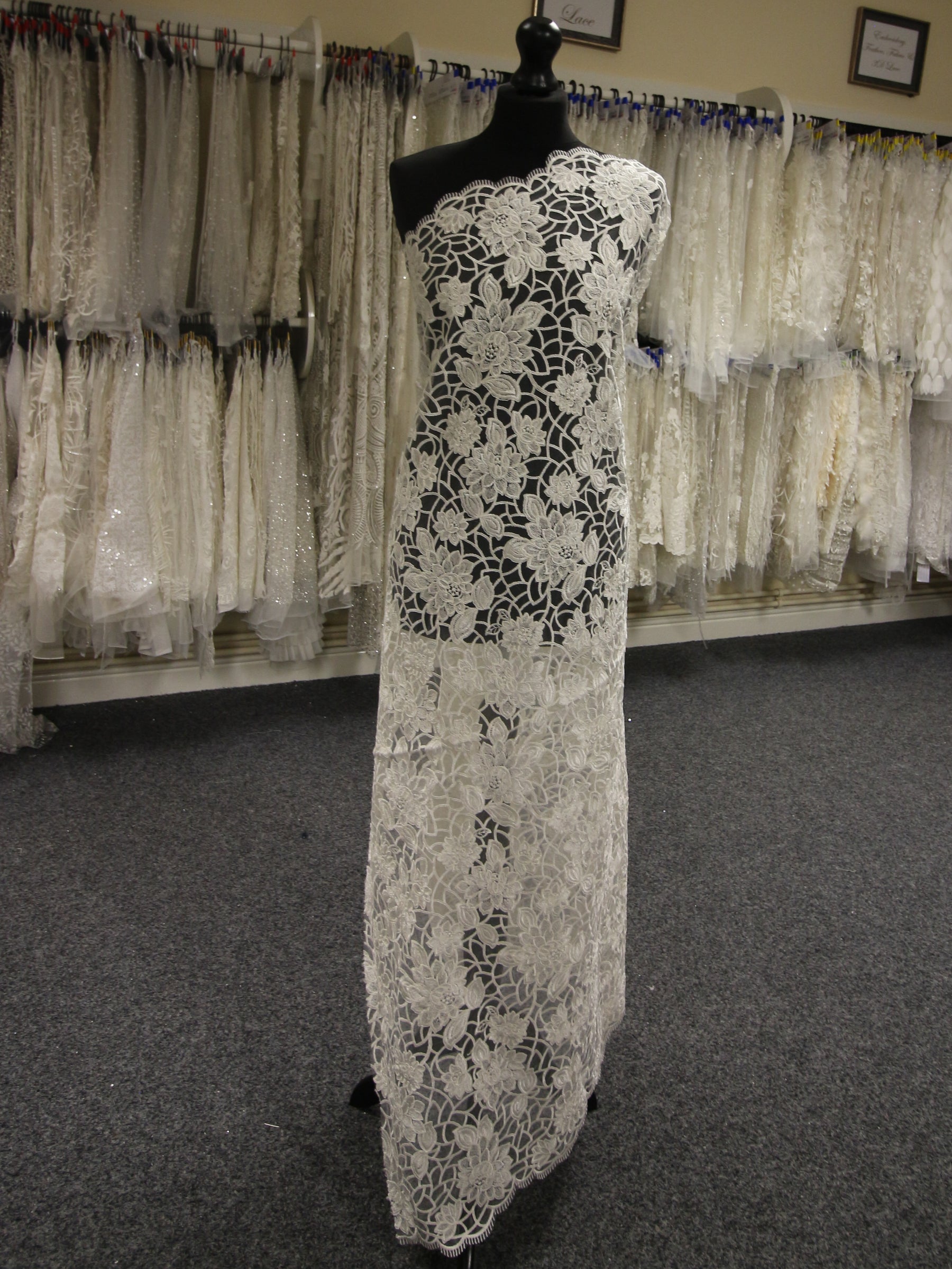 Ivory Embroidered Lace - Annika
