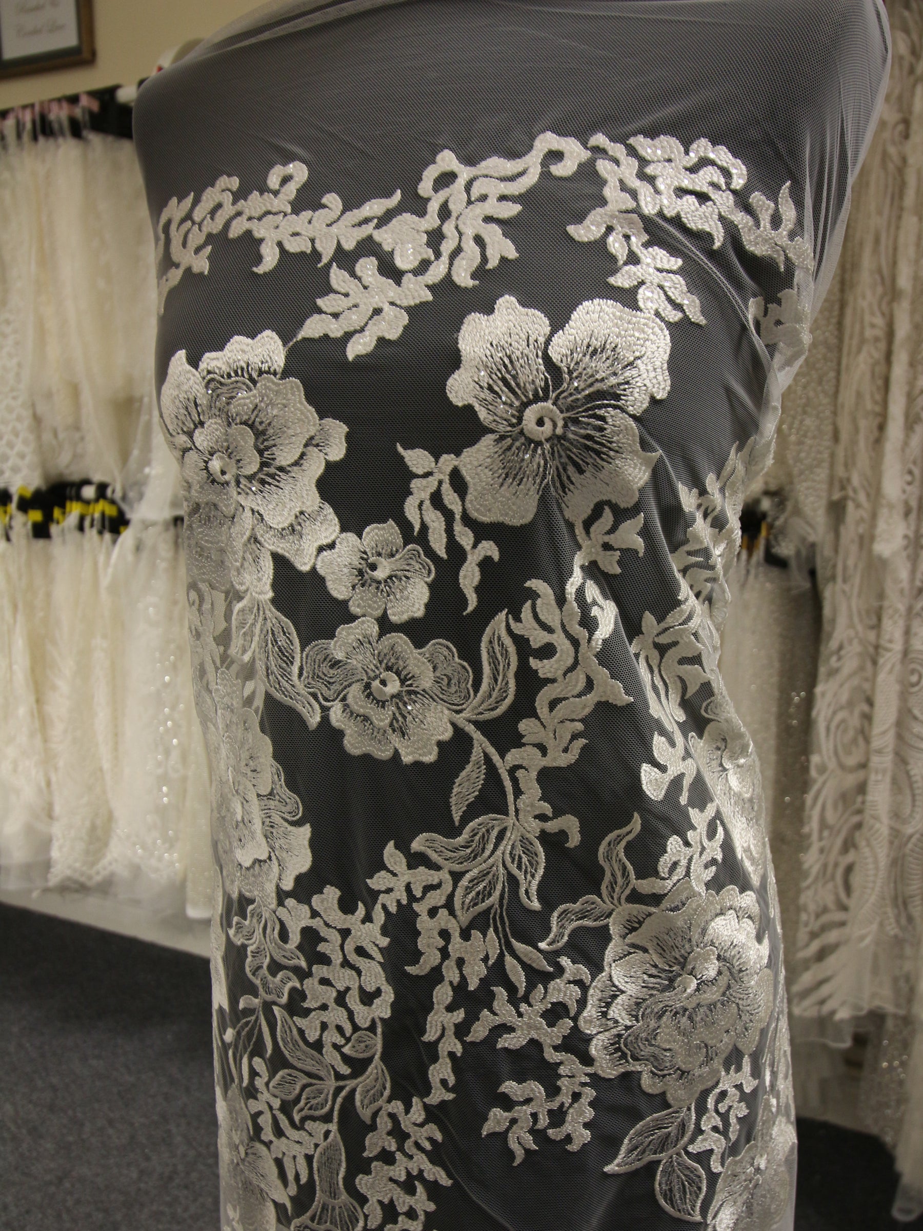 Ivory Embroidered Lace - Axcelle