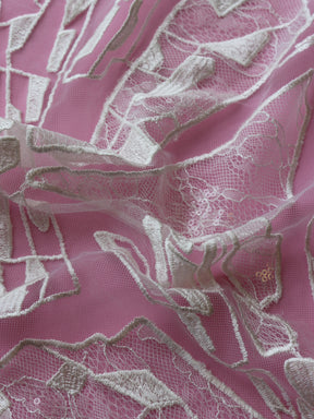 Ivory Embroidered Lace - Leif