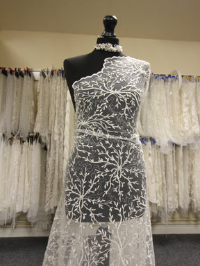 Ivory Embroidered Lace - Manon