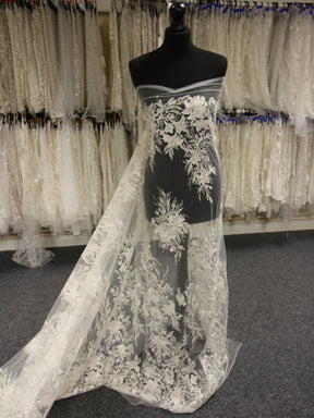 Ivory Embroidered Lace - Nanette
